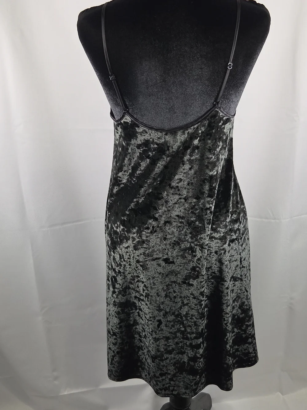 Victoria's Secret Crushed Velvet Slip Dress - Black Size XS